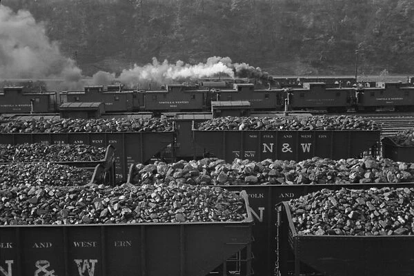 Williamson, West Virginia. A railroad yard with cars loaded