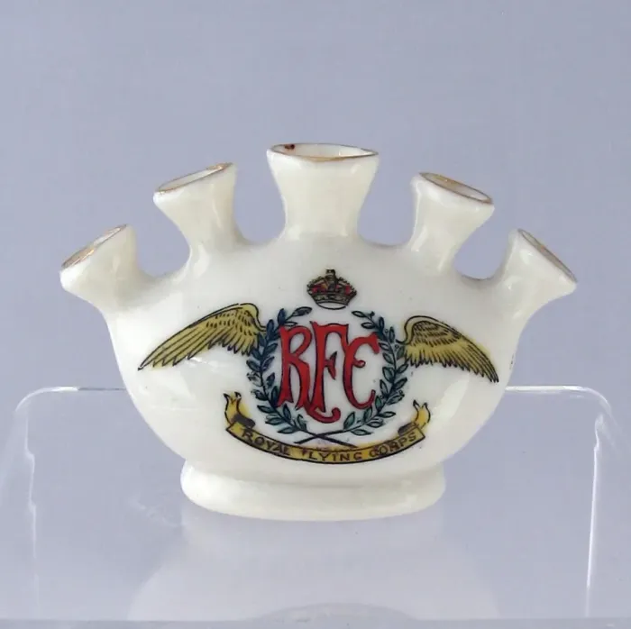 Framed Print : Willow china posy vase - crest of Royal Flying Corps Framed Print : Willow china posy vase - crest of Royal Flying Corps