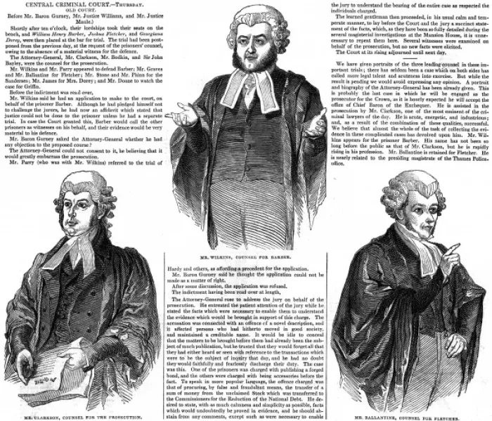 Framed Print : Wills forgery trial Framed Print : Wills forgery trial