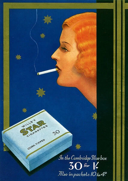 Wills Star Cigarettes advertisement
