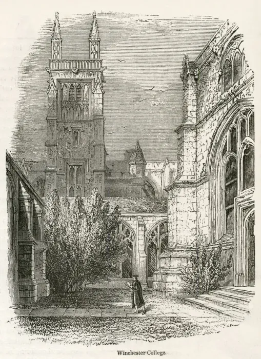 Framed Print : Winchester College and Library Framed Print : Winchester College and Library