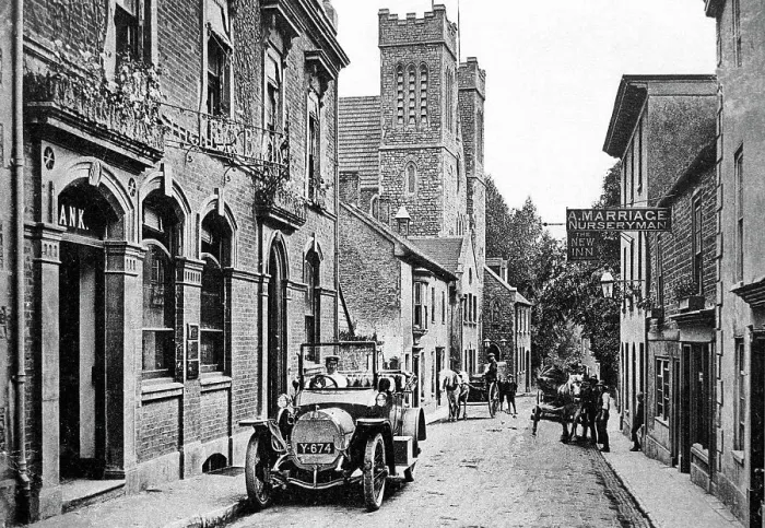 Framed Print : Winchester South Street probably 1920s Framed Print : Winchester South Street probably 1920s
