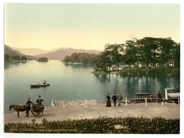 Framed Print : Windermere, Bowness, from Ferry Hotel, Lake District, Englan Framed Print : Windermere, Bowness, from Ferry Hotel, Lake District, Englan