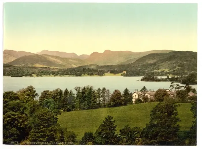 Framed Print : Windermere and Langdale Pikes, Lake District, England Framed Print : Windermere and Langdale Pikes, Lake District, England