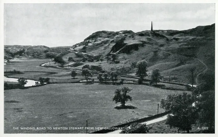 Framed Print : The winding road to Newton Stewart from New Galloway Framed Print : The winding road to Newton Stewart from New Galloway