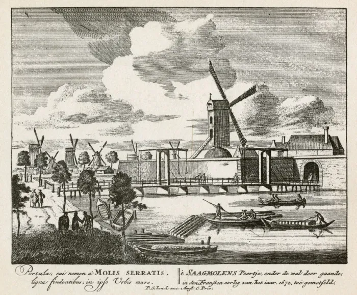 Framed Print : WINDMILL AMSTERDAM 1672 Framed Print : WINDMILL AMSTERDAM 1672