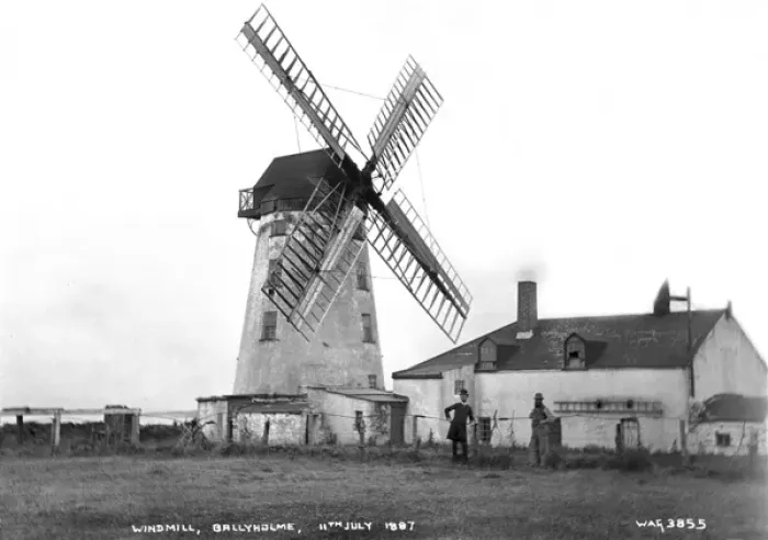 Framed Print : Windmill, Ballyholme, 11th July 1887 Framed Print : Windmill, Ballyholme, 11th July 1887