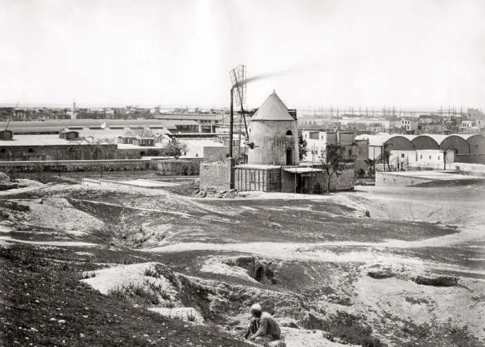 Framed Print : Windmill and furnace, Alexandria, Egypt, c. 1880 s Framed Print : Windmill and furnace, Alexandria, Egypt, c. 1880 s