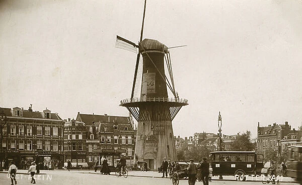 Windmill with platform, Rotterdam, Netherlands