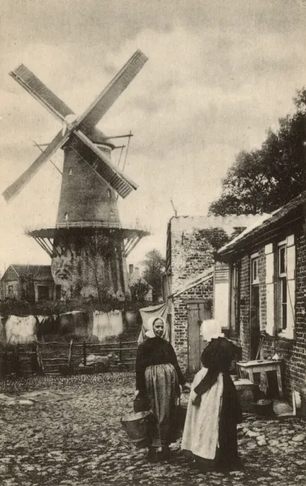 Framed Print : Windmill with platform, Sluis, Netherlands Framed Print : Windmill with platform, Sluis, Netherlands