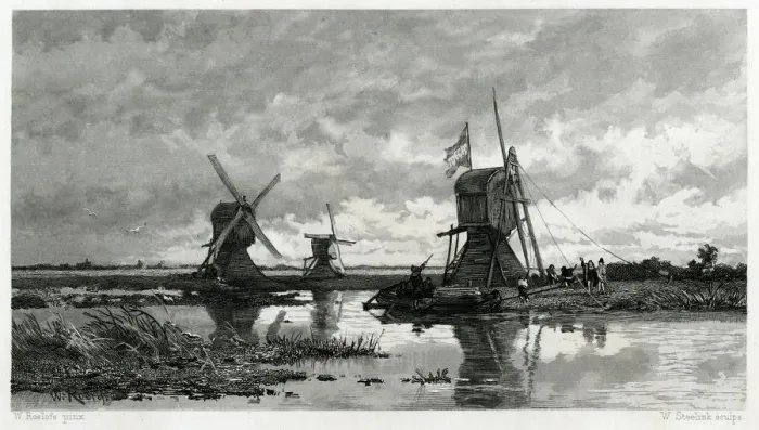 Framed Print : WINDMILLS IN HOLLAND Framed Print : WINDMILLS IN HOLLAND