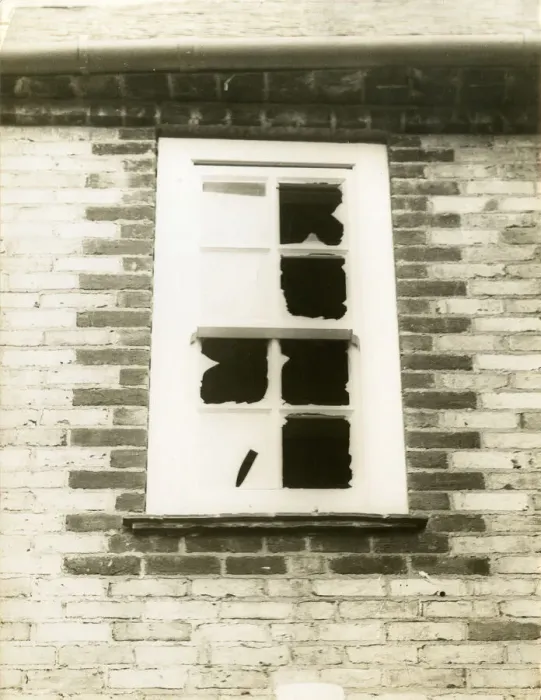 Framed Print : Window broken by suffragettes Framed Print : Window broken by suffragettes