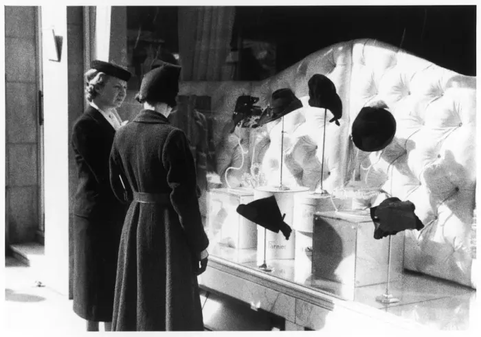 Framed Print : WINDOW SHOPPING FOR HATS Framed Print : WINDOW SHOPPING FOR HATS