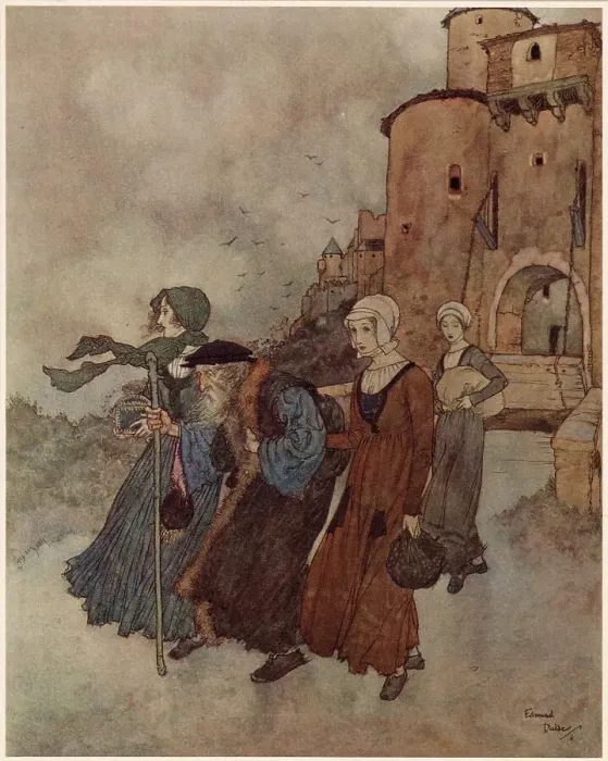 Framed Print : The Wind's Tale - Edmund Dulac Framed Print : The Wind's Tale - Edmund Dulac