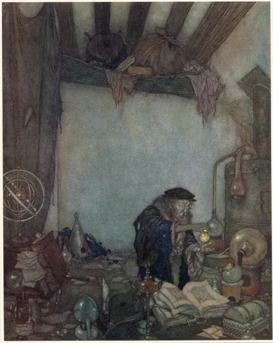 Framed Print : The Wind's Tale - Edmund Dulac Framed Print : The Wind's Tale - Edmund Dulac