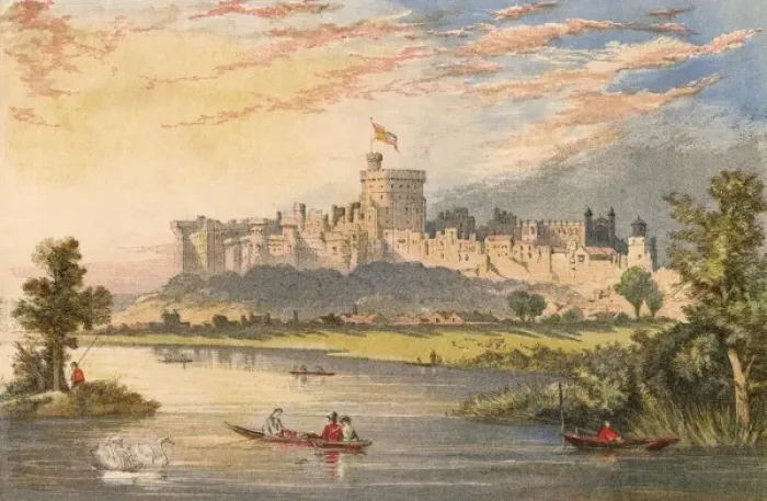 Framed Print : Windsor Castle  /  1863