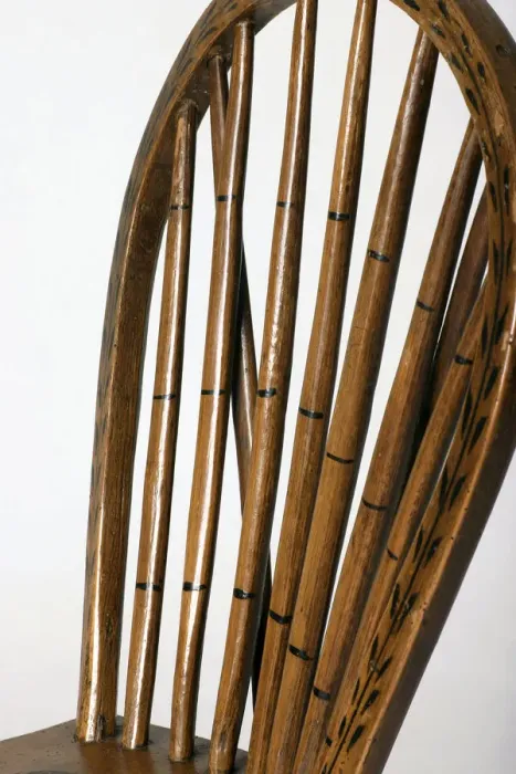 Framed Print : Windsor side chair with hoop back, detail Framed Print : Windsor side chair with hoop back, detail
