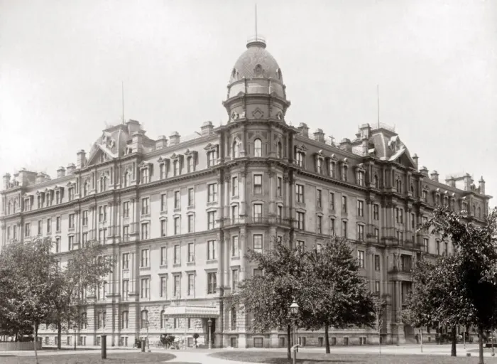 Framed Print : Windsor Hotel, Montreal, Canada, circa 1880s. Date: circa 1880s Framed Print : Windsor Hotel, Montreal, Canada, circa 1880s. Date: circa 1880s