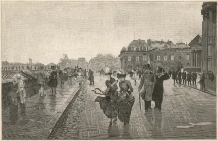 Framed Print : Windy Day on the Quais Framed Print : Windy Day on the Quais