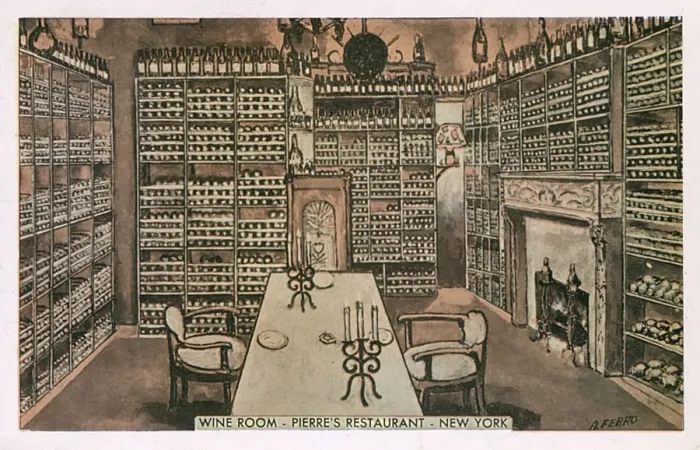 Framed Print : Wine Room, Pierres Restaurant, New York City, USA Framed Print : Wine Room, Pierres Restaurant, New York City, USA