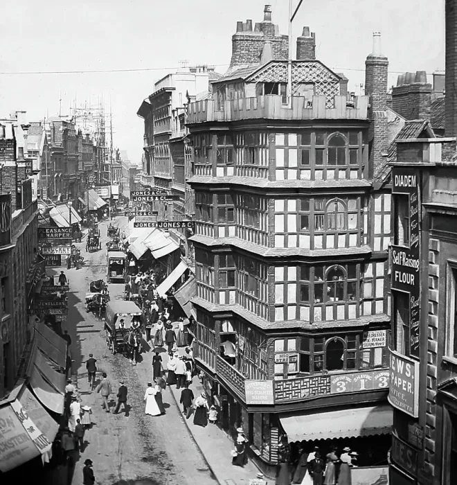 Framed Print : Wine Street, Bristol, Victorian period Framed Print : Wine Street, Bristol, Victorian period