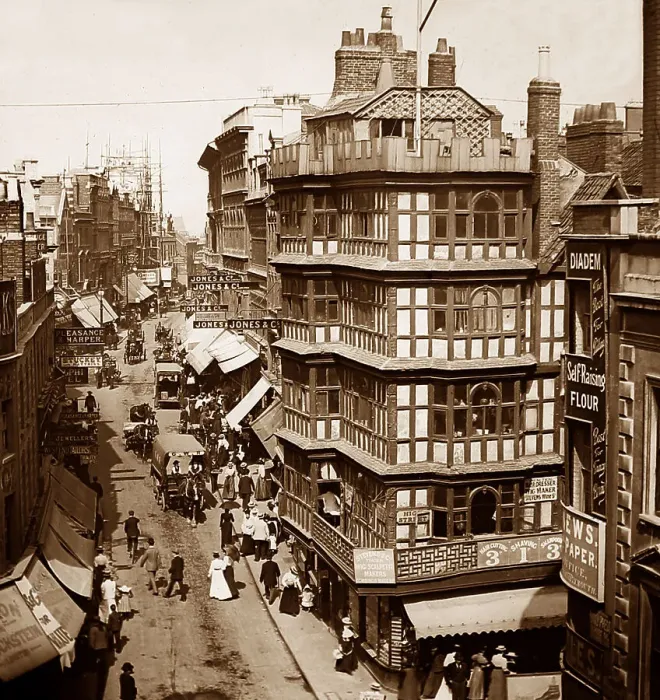 Framed Print : Wine Street, Bristol, Victorian period Framed Print : Wine Street, Bristol, Victorian period