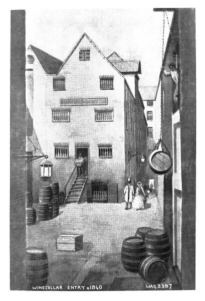 Winecellar Entry, Belfast in the 1840s