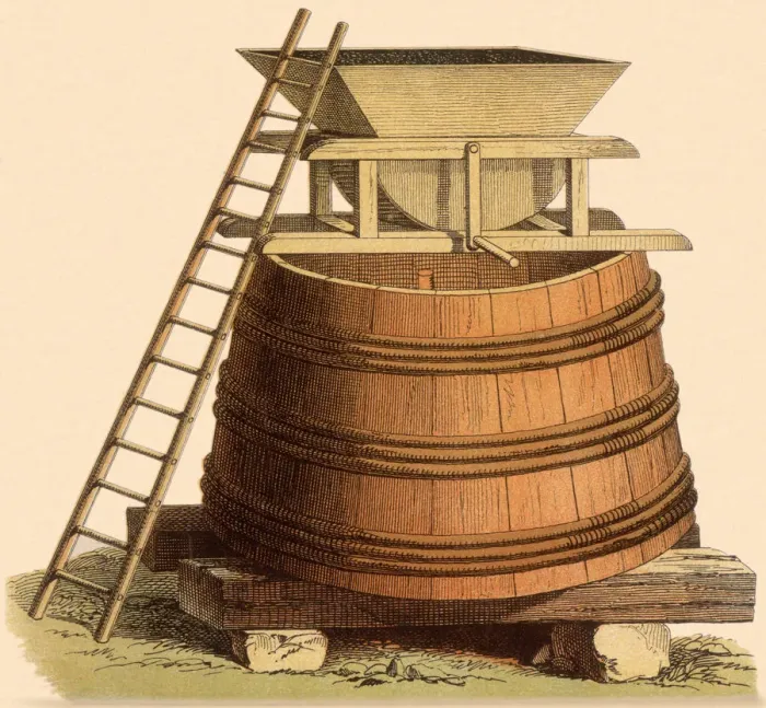 Framed Print : Winemaking Vat Date: 1880 Framed Print : Winemaking Vat Date: 1880