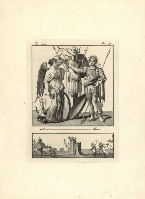 Framed Print : A winged Victory, soldier and trophy Framed Print : A winged Victory, soldier and trophy