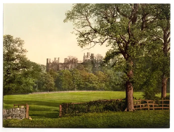 Framed Print : Wingfield Manor, I. Derbyshire, England Framed Print : Wingfield Manor, I. Derbyshire, England