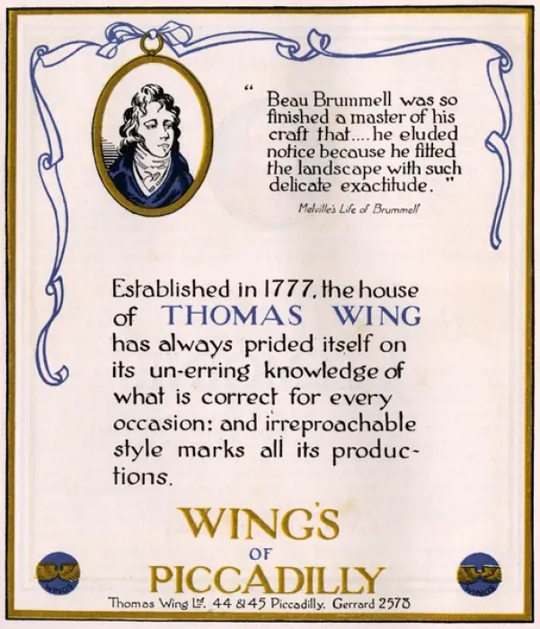 Framed Print : Wings of Piccadilly advertisement Framed Print : Wings of Piccadilly advertisement