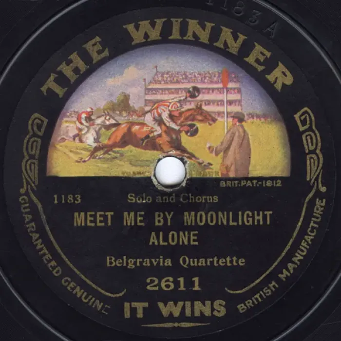 Framed Print : The Winner record label featuring horseracing Framed Print : The Winner record label featuring horseracing