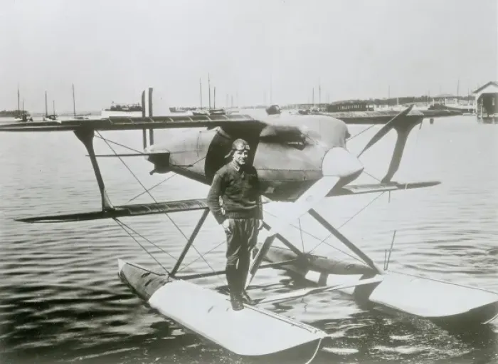 Framed Print : Winner of Schneider Trophy Race, Baltimore, USA