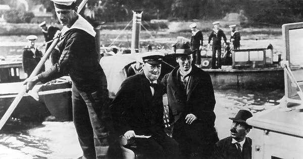 Winston Churchill on a naval visit