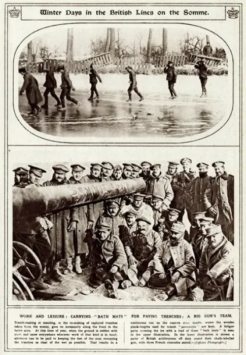 Framed Print : Winter in the British Lines on the Somme 1917 Framed Print : Winter in the British Lines on the Somme 1917