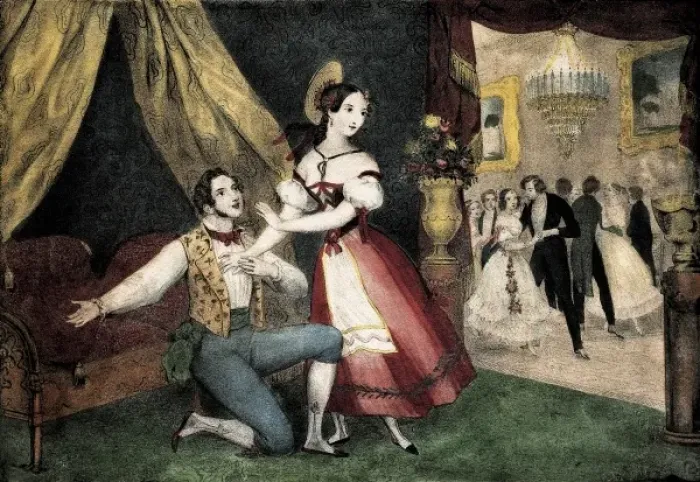 Framed Print : The Winter. The Dance. Engraving. SPAIN. Madrid Framed Print : The Winter. The Dance. Engraving. SPAIN. Madrid