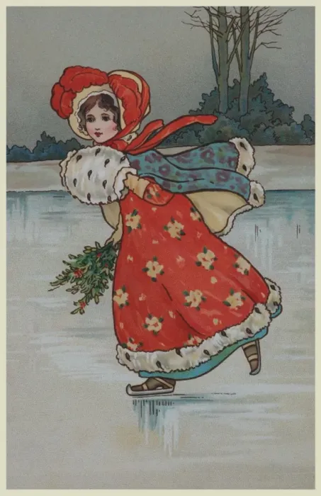 Framed Print : Winter girl 1814 by Florence Hardy Framed Print : Winter girl 1814 by Florence Hardy