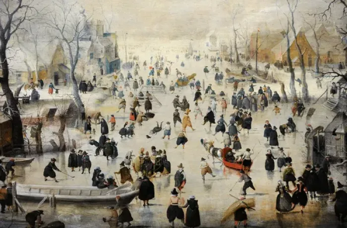 Framed Print : Winter Landscape with Ice Skaters, c. 1608, by Hendrick Aver Framed Print : Winter Landscape with Ice Skaters, c. 1608, by Hendrick Aver