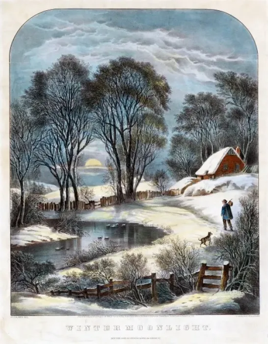 Framed Print : Winter Moonlight Framed Print : Winter Moonlight