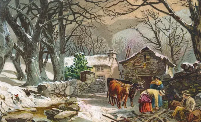 Framed Print : Winter Rural Scene Framed Print : Winter Rural Scene