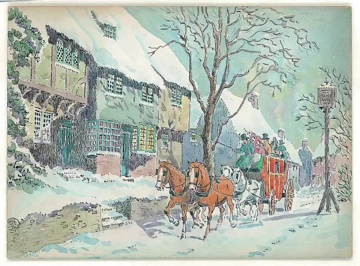 Framed Print : Winter scene with horses and carriage Framed Print : Winter scene with horses and carriage