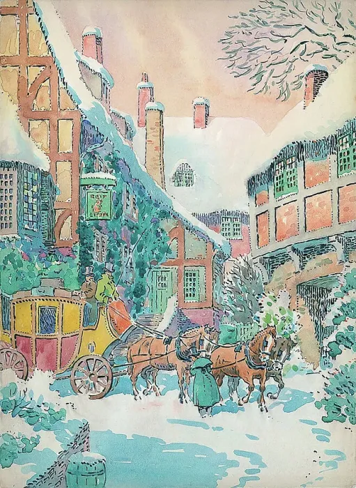 Framed Print : Winter scene with horses and carriage Framed Print : Winter scene with horses and carriage