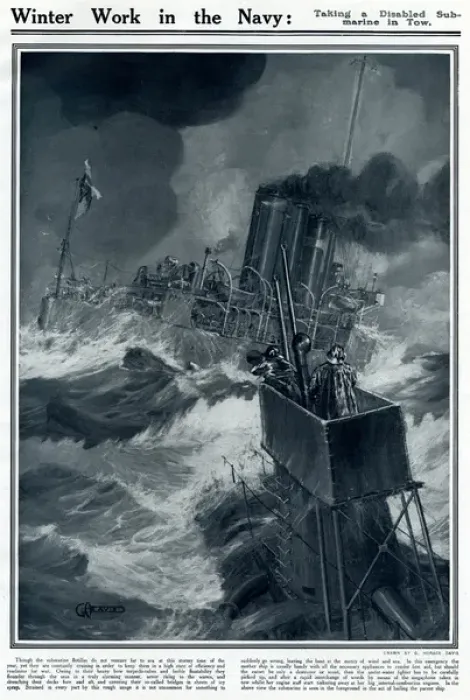 Framed Print : Winter work in the Royal Navy by G. H. Davis Framed Print : Winter work in the Royal Navy by G. H. Davis