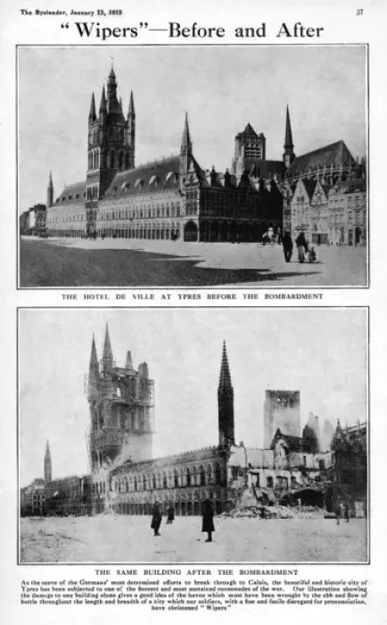Framed Print : Wipers-Before and After, 1915 Framed Print : Wipers-Before and After, 1915