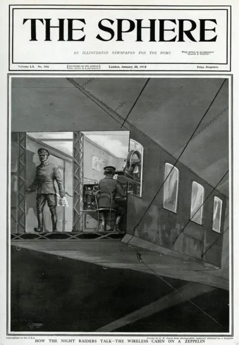 Framed Print : Wireless cabin on a Zeppelin by G. H. Davis Framed Print : Wireless cabin on a Zeppelin by G. H. Davis