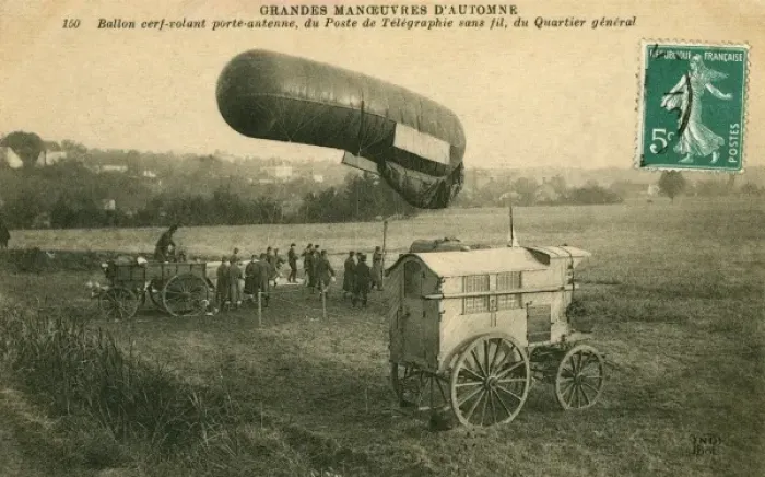 Framed Print : Wireless telegraph transmitter with balloon-mounted aerial Framed Print : Wireless telegraph transmitter with balloon-mounted aerial
