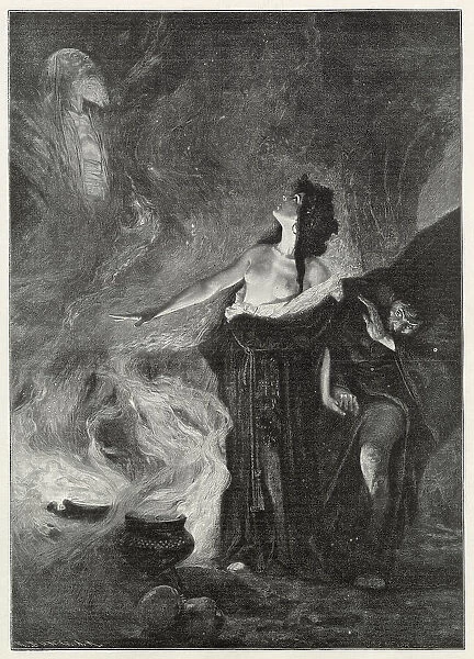The Witch of Endor conjures up the spirit of Samuel at the request of Saul