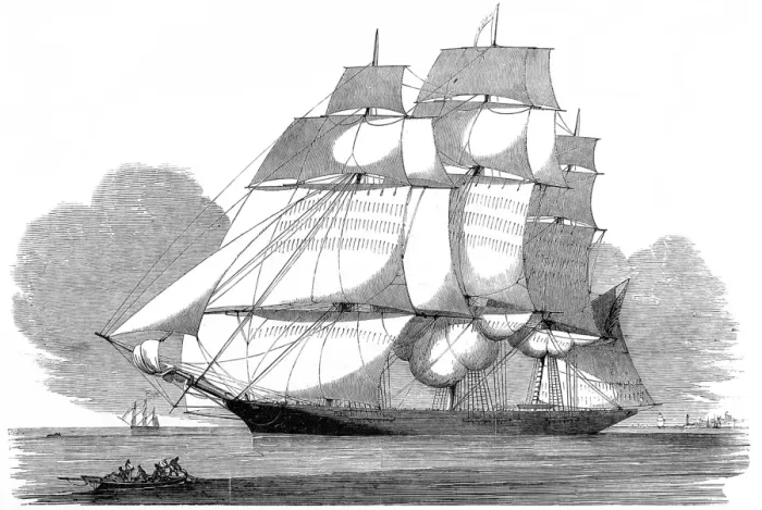 Framed Print : The Witch of the Wave Clipper Ship, 1852 Framed Print : The Witch of the Wave Clipper Ship, 1852