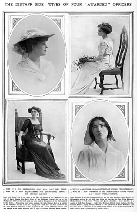 Framed Print : Wives of four awarded officers, WW1 Framed Print : Wives of four awarded officers, WW1