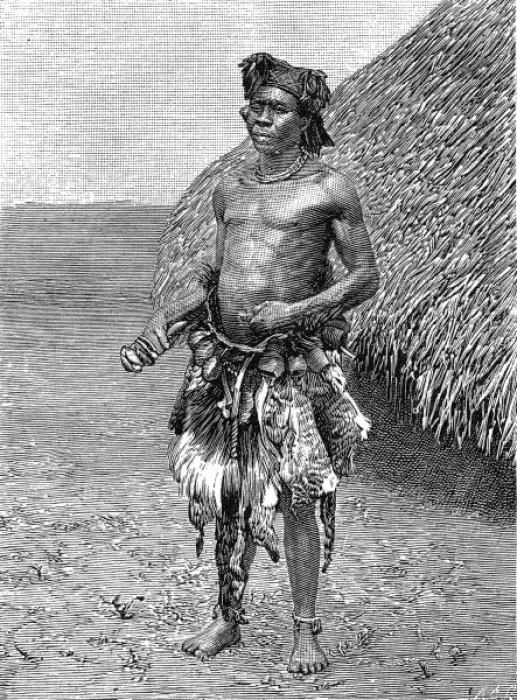 Framed Print : A Wizard of the Niam-Niam Tribe, Sudan, c. 1887 Framed Print : A Wizard of the Niam-Niam Tribe, Sudan, c. 1887